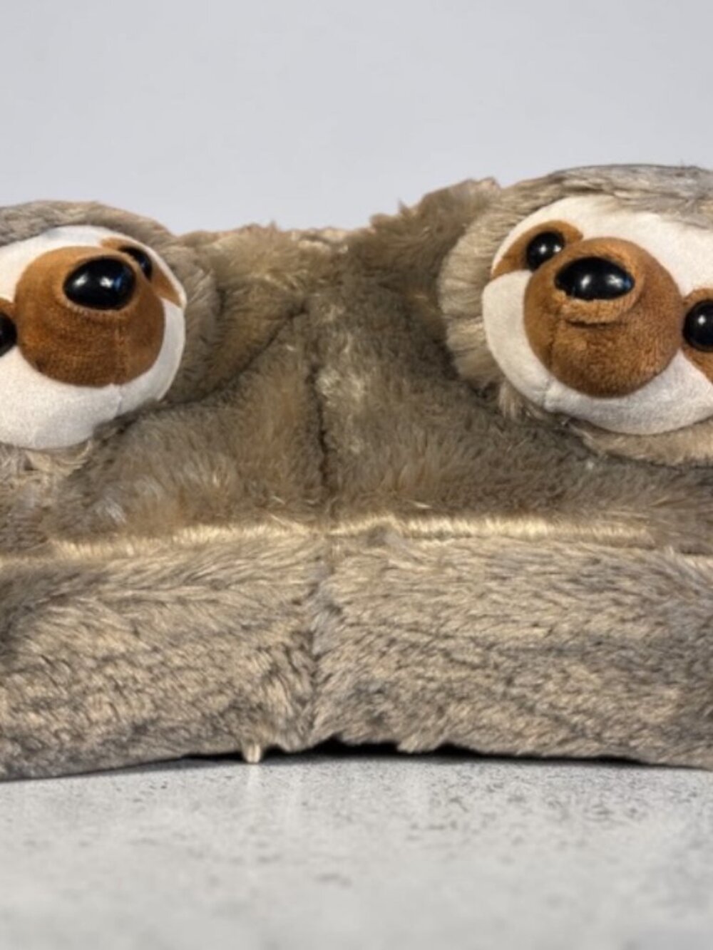Health Touch Sloth Plush Vibrating Foot Massager Gray